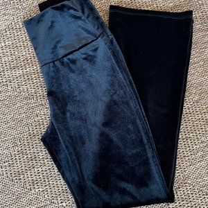 Norman Kamali Velvet Bell Bottom Black Pants S 25